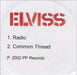 Elviss Radio/Common Thread UK Promo CD-R acetate CD-R ACETATE