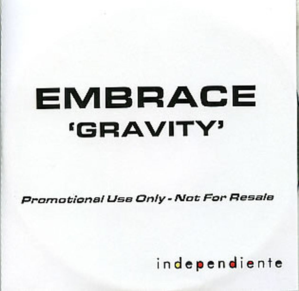 Embrace Gravity UK Promo CD single (CD5 / 5") CD-R Acetate