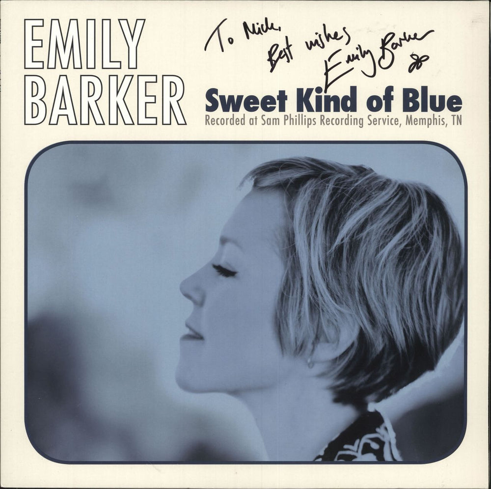 Emily Barker Sweet Kind Of Blue - Blue Vinyl + Autographed German vinyl LP album (LP record) ES153LPB