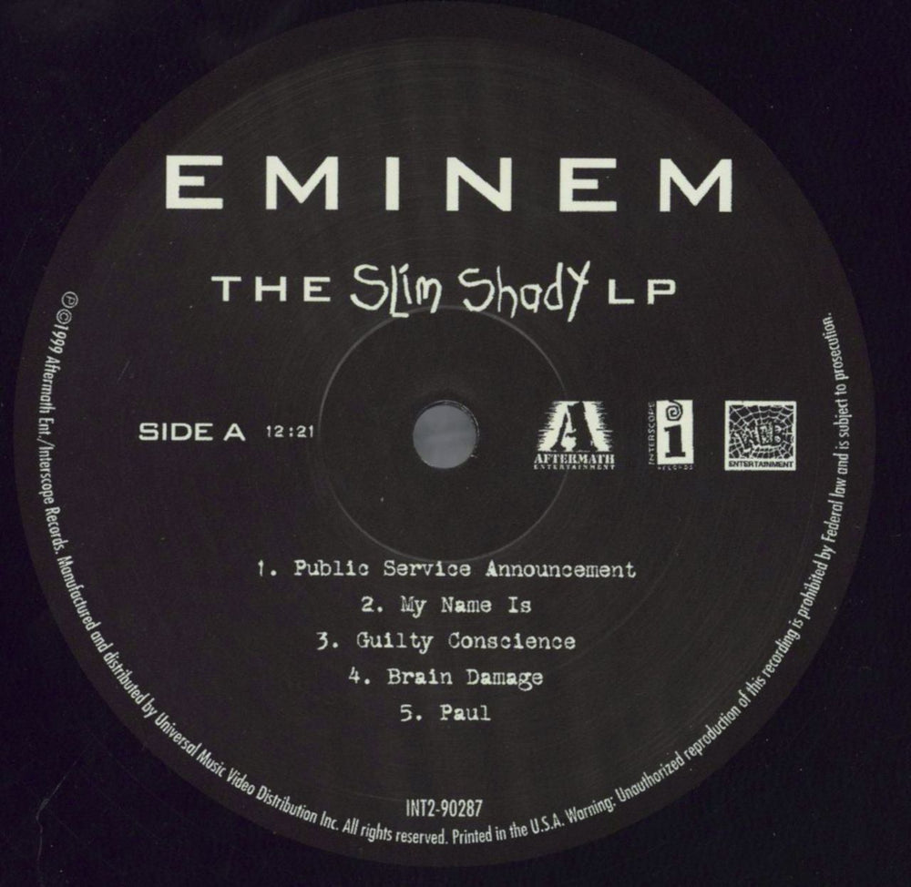 Eminem The Slim Shady LP - 180gm UK 2-LP vinyl record set (Double LP Album) INE2LTH822221