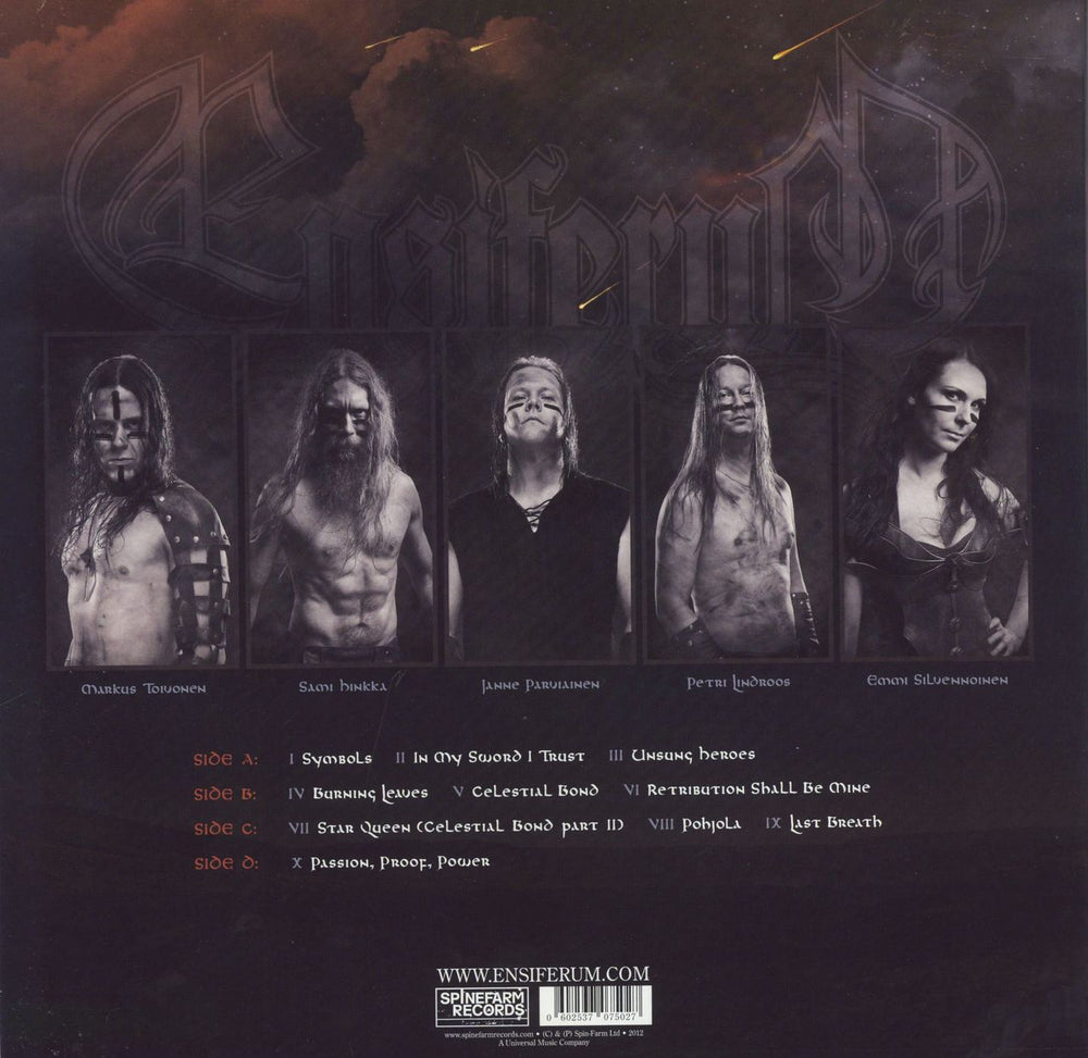 Ensiferum Unsung Heroes Finnish 2-LP vinyl record set (Double LP Album) 602537075027