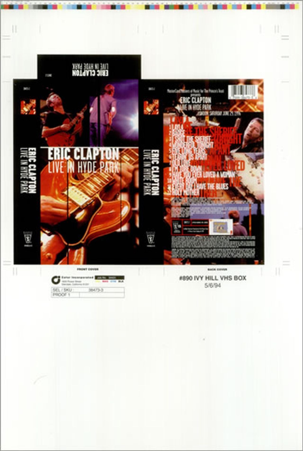 Eric Clapton Live In Hyde Park US artwork ARTWORK