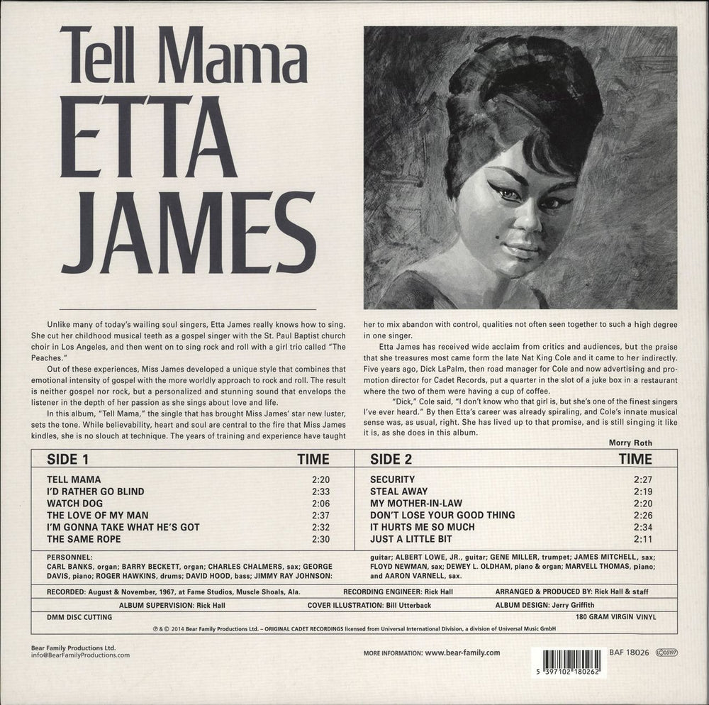 Etta James Tell Mama German vinyl LP album (LP record) 5397102180262