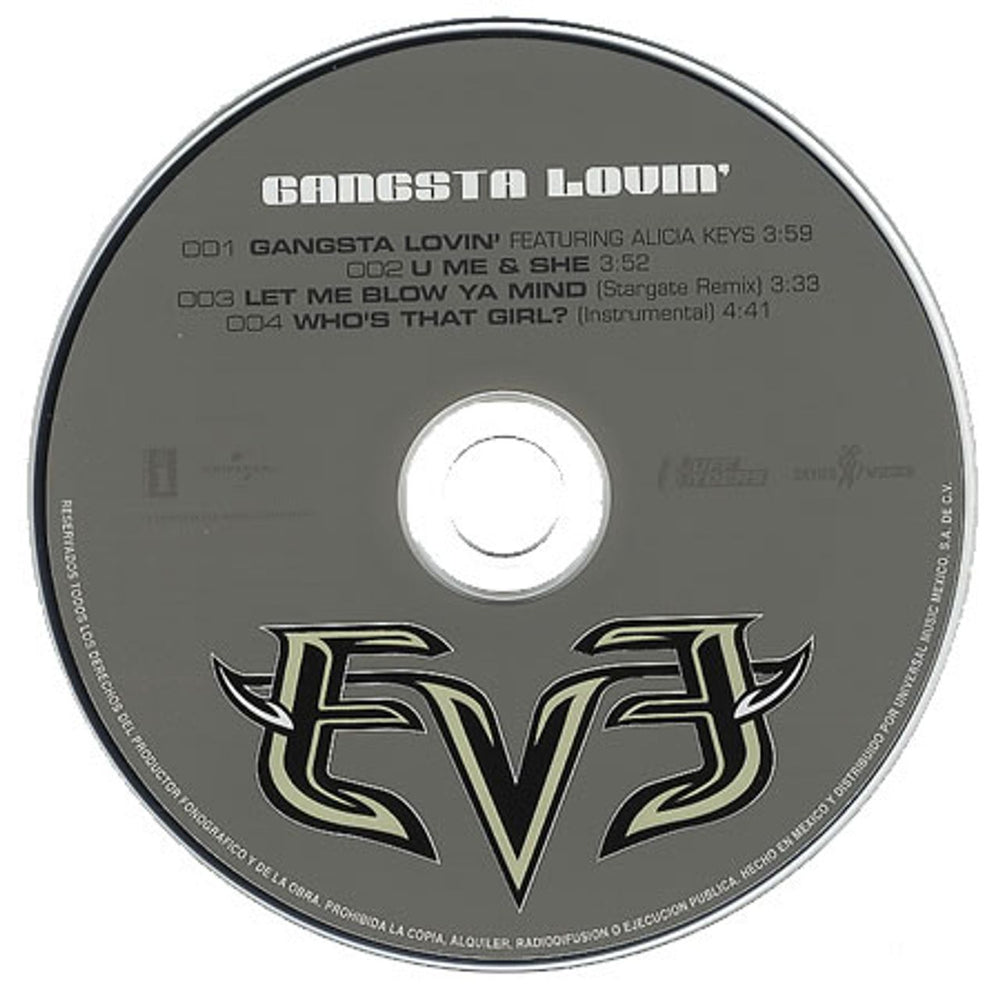 Eve Gangsta Lovin' Mexican CD single (CD5 / 5") VEEC5GA254093