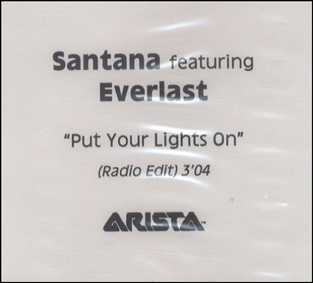 Everlast Put Your Lights On UK CD single (CD5 / 5") CD ACETATE