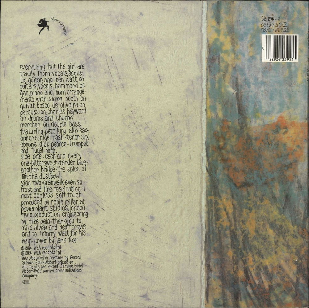 Everything But The Girl Eden German vinyl LP album (LP record)