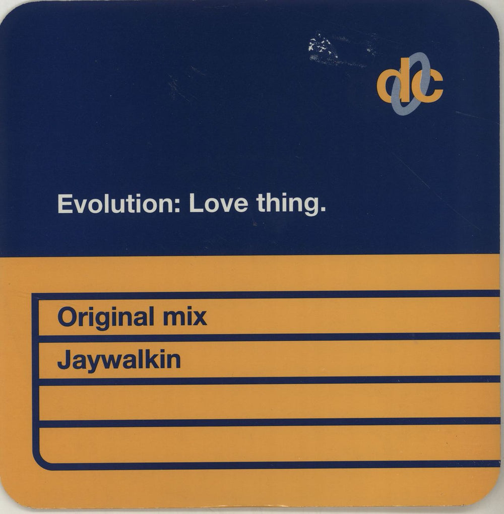 Evolution Love Thing UK 7" vinyl single (7 inch record / 45) 74321134277