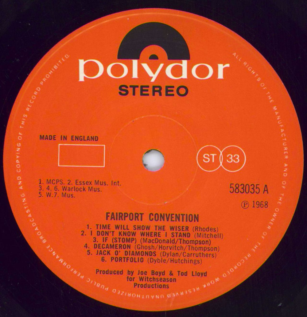 Fairport Convention Fairport Convention - 1st UK vinyl LP album (LP record) F-CLPFA576111