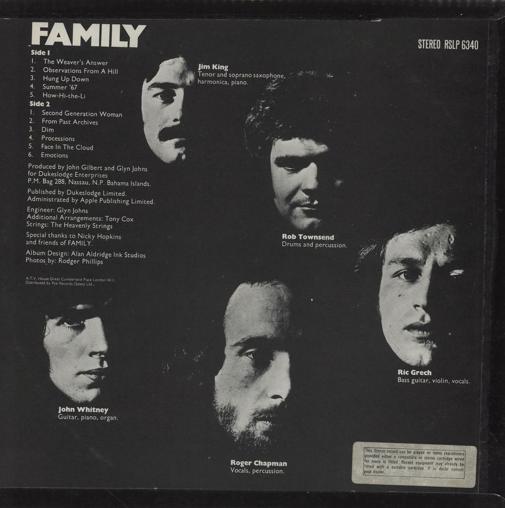 Family Family Entertainment + Poster UK vinyl LP album (LP record)