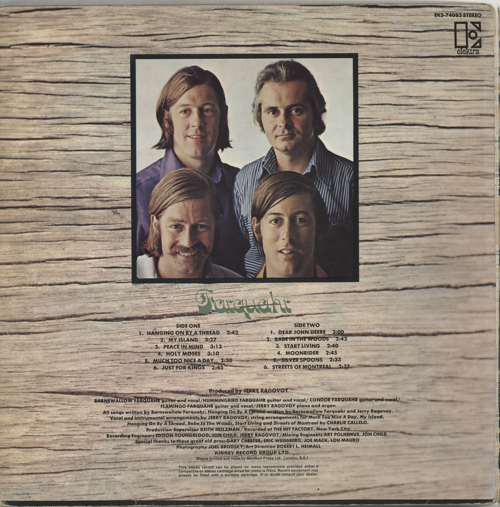 Farquahr Farquahr UK vinyl LP album (LP record)