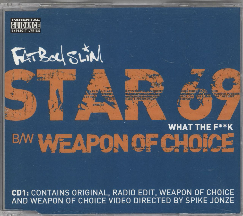 Fatboy Slim Star 69 (What The F**k) UK CD single (CD5 / 5") SKINT64CD