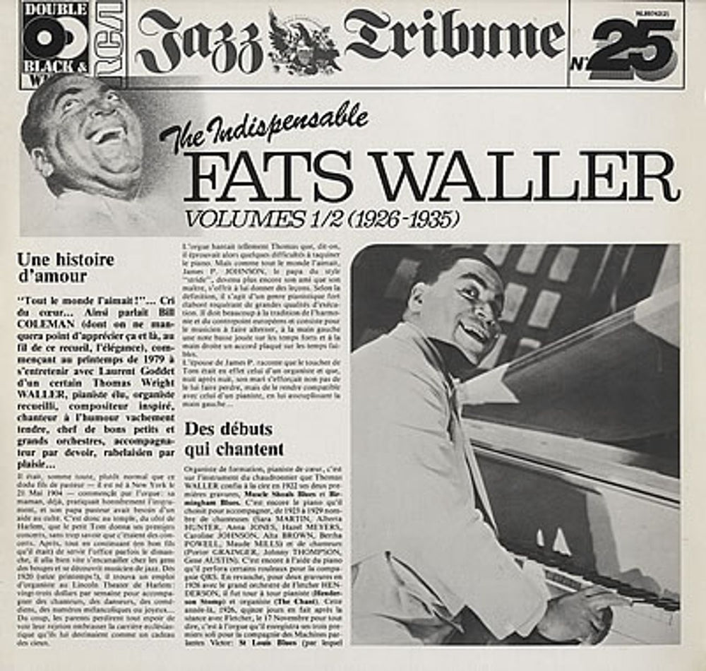 Fats Waller The Indispensable Fats Waller Volumes 1/2 - 1926-1935 German 2-LP vinyl record set (Double LP Album) NL89742(2)