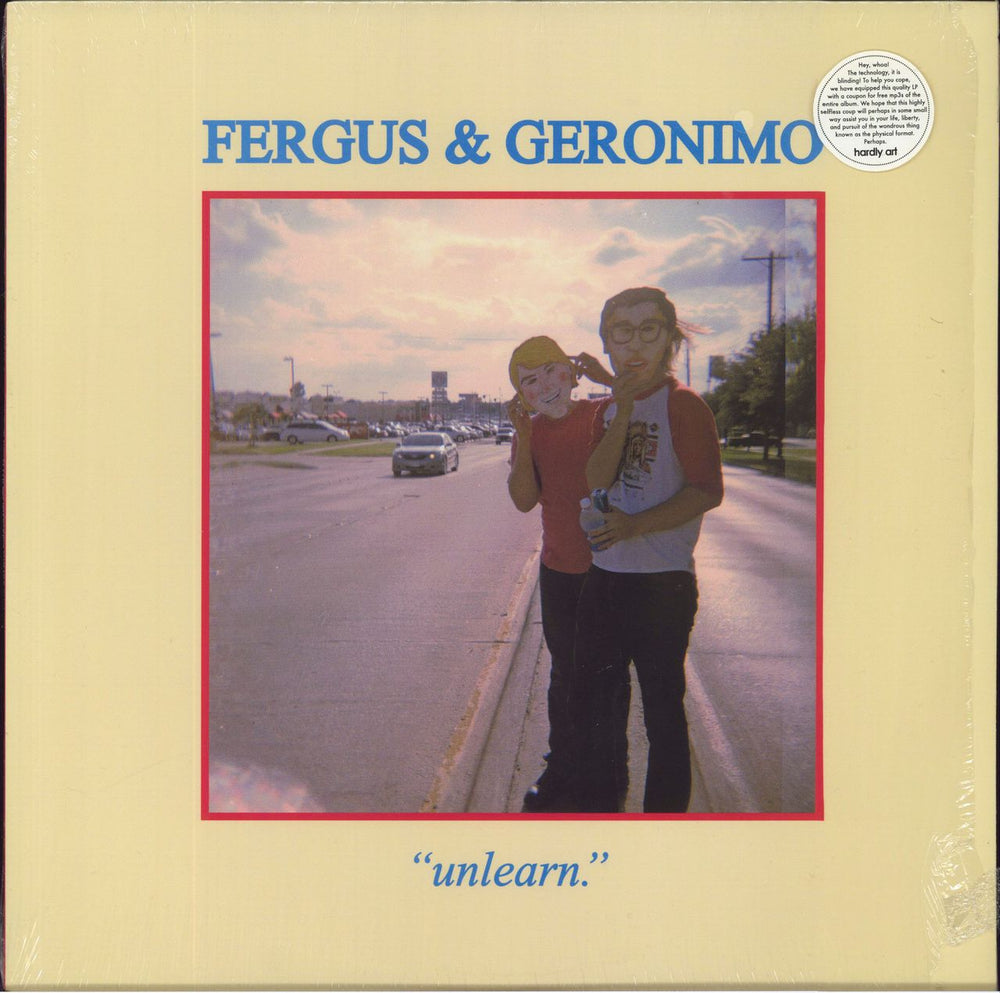 Fergus & Geronimo Unlearn. UK vinyl LP album (LP record) HAR-028