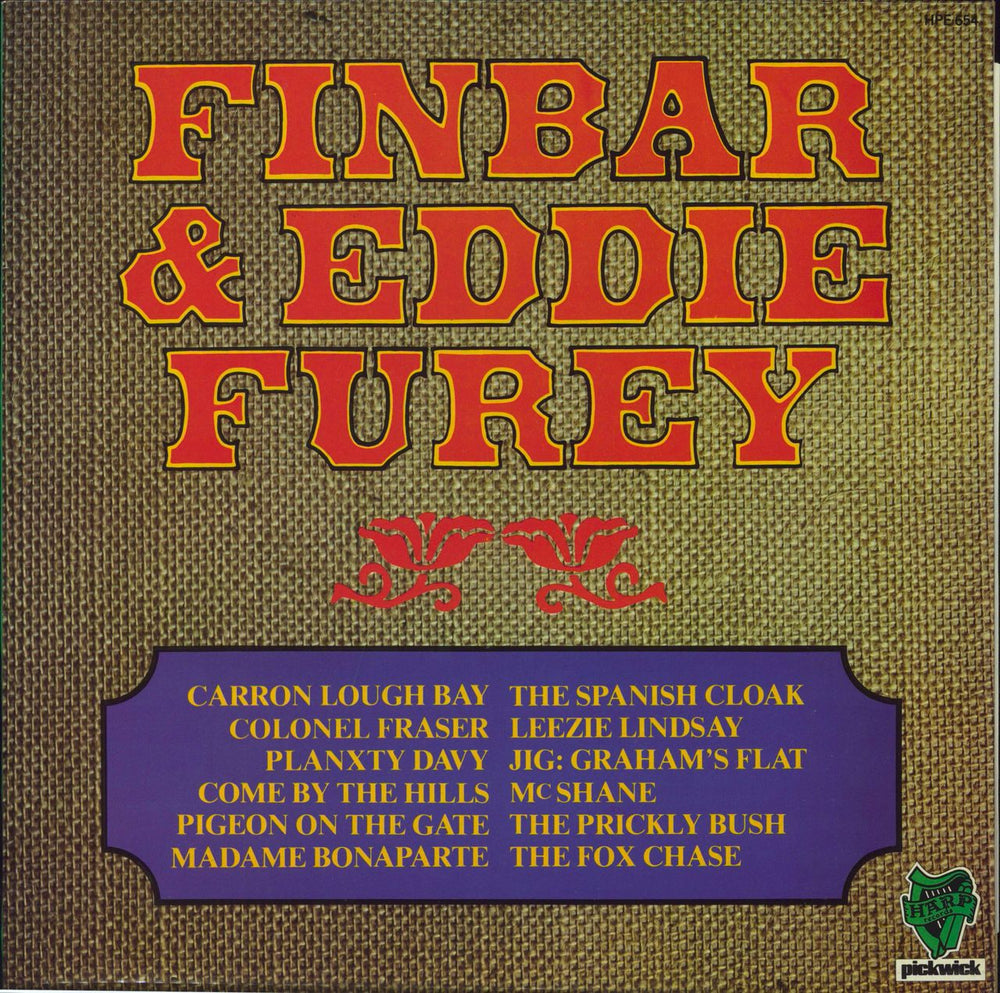 Finbar & Eddie Furey Finbar & Eddie Furey UK vinyl LP album (LP record) HPE654