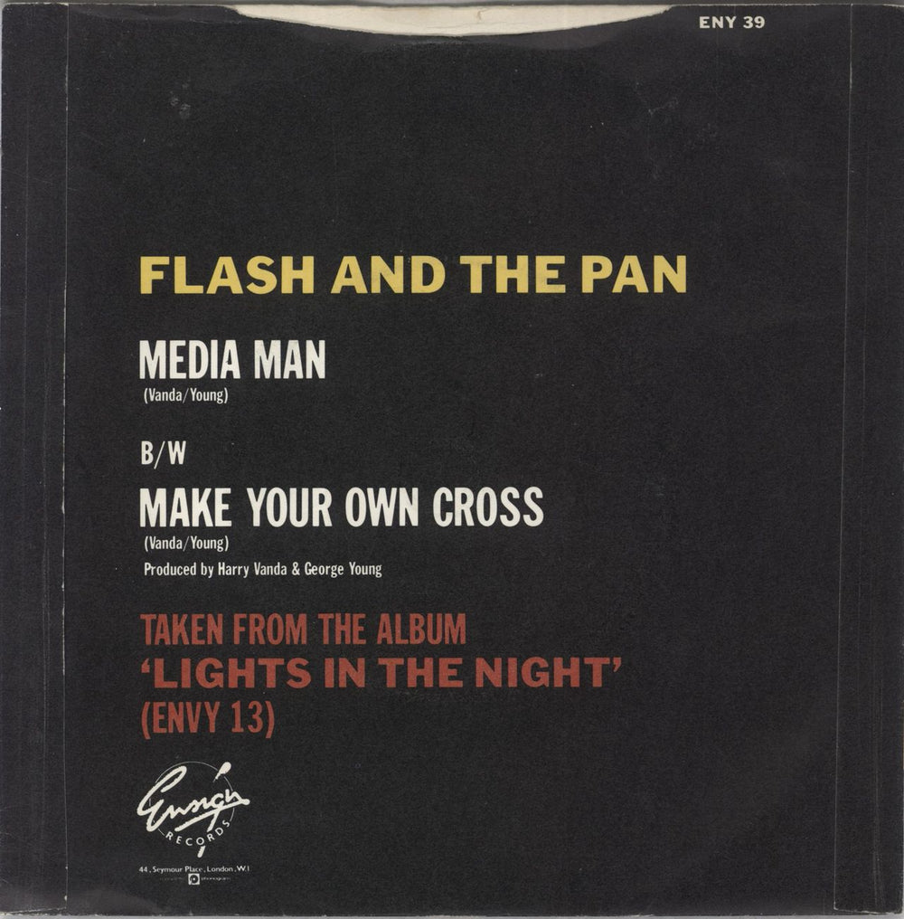 Flash And The Pan Media Man UK 7" vinyl single (7 inch record / 45)