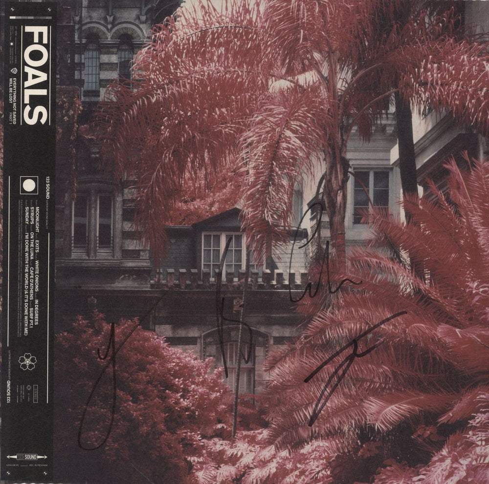 Foals Everything Not Saved Will Be Lost Part 1 - Fully Autographed UK vinyl LP album (LP record) 0190295500924