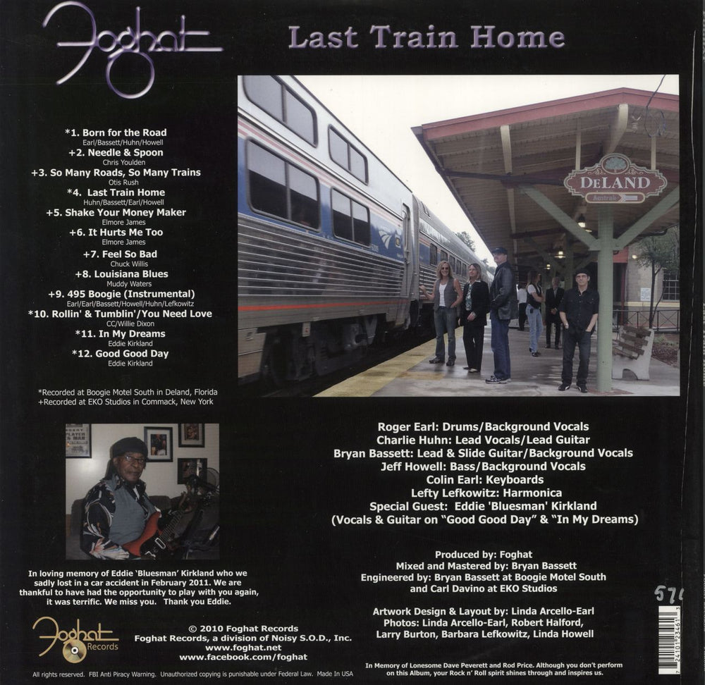 Foghat Last Train Home-Blue vinyl-numbered US 2-LP vinyl record set (Double LP Album) 724101234613