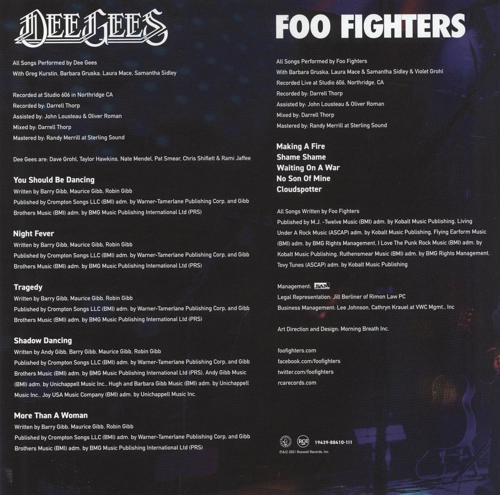 Foo Fighters Hail Satin - Metallic Sleeve - RSD 2021 UK vinyl LP album (LP record) 2021