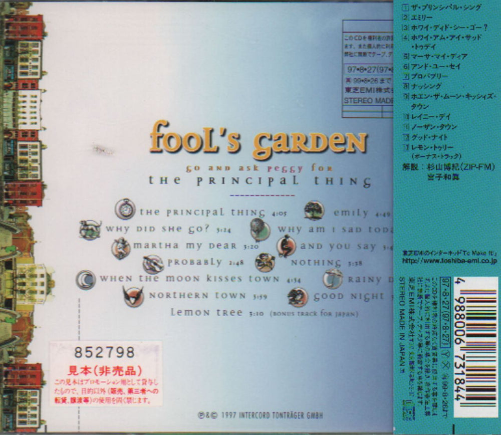 Fool's Garden Go & Ask Peggy For The Principal Thing Japanese Promo CD album (CDLP) FGDCDGO649727