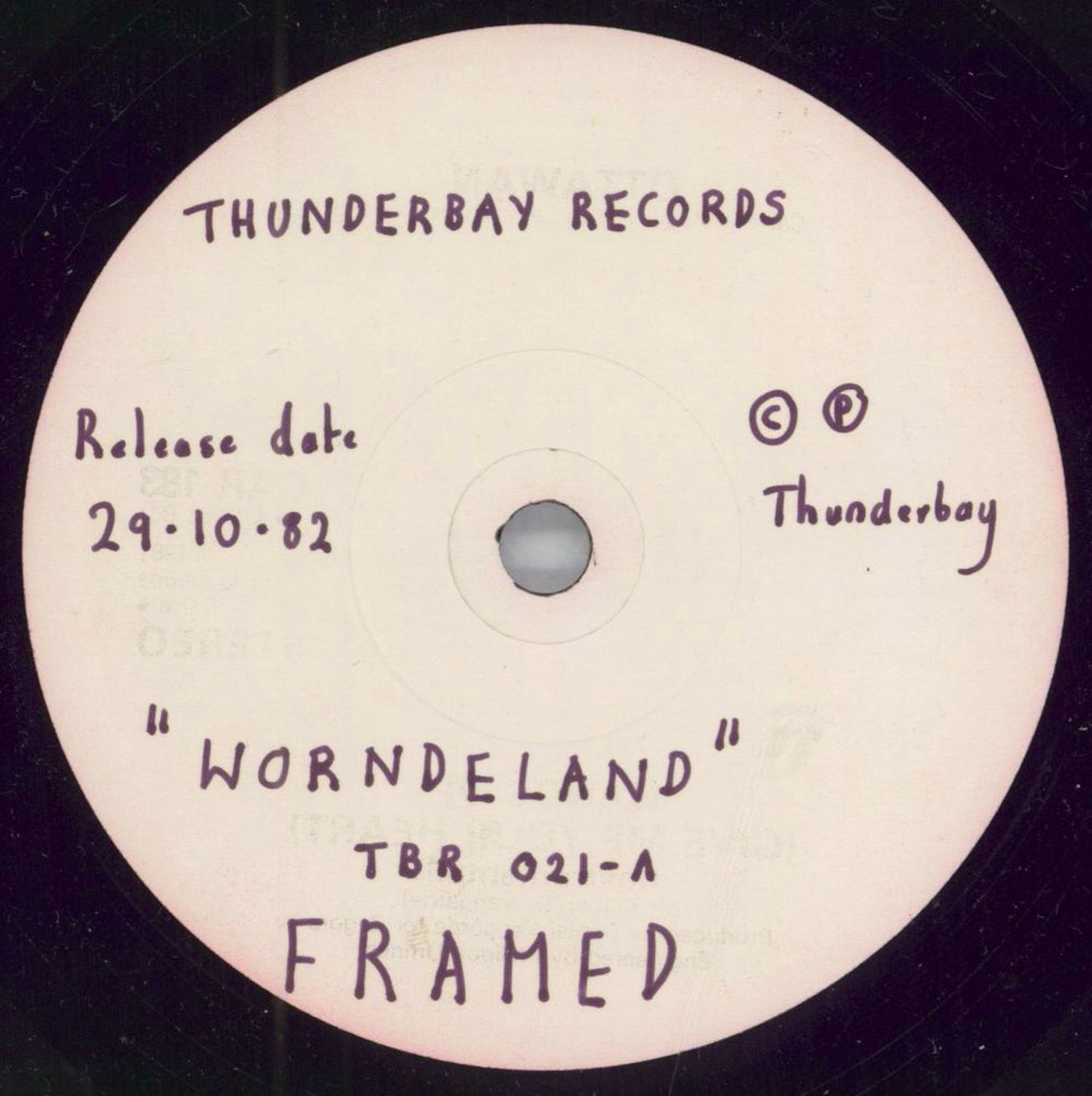 Framed Wonderland / Into My Life - Test Pressing UK Promo 7" vinyl single (7 inch record / 45)