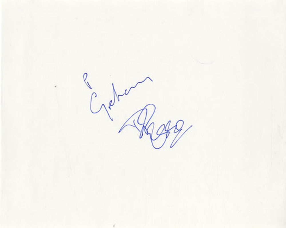 Francis Rossi Autographed Sheet UK memorabilia AUTOGRAPH