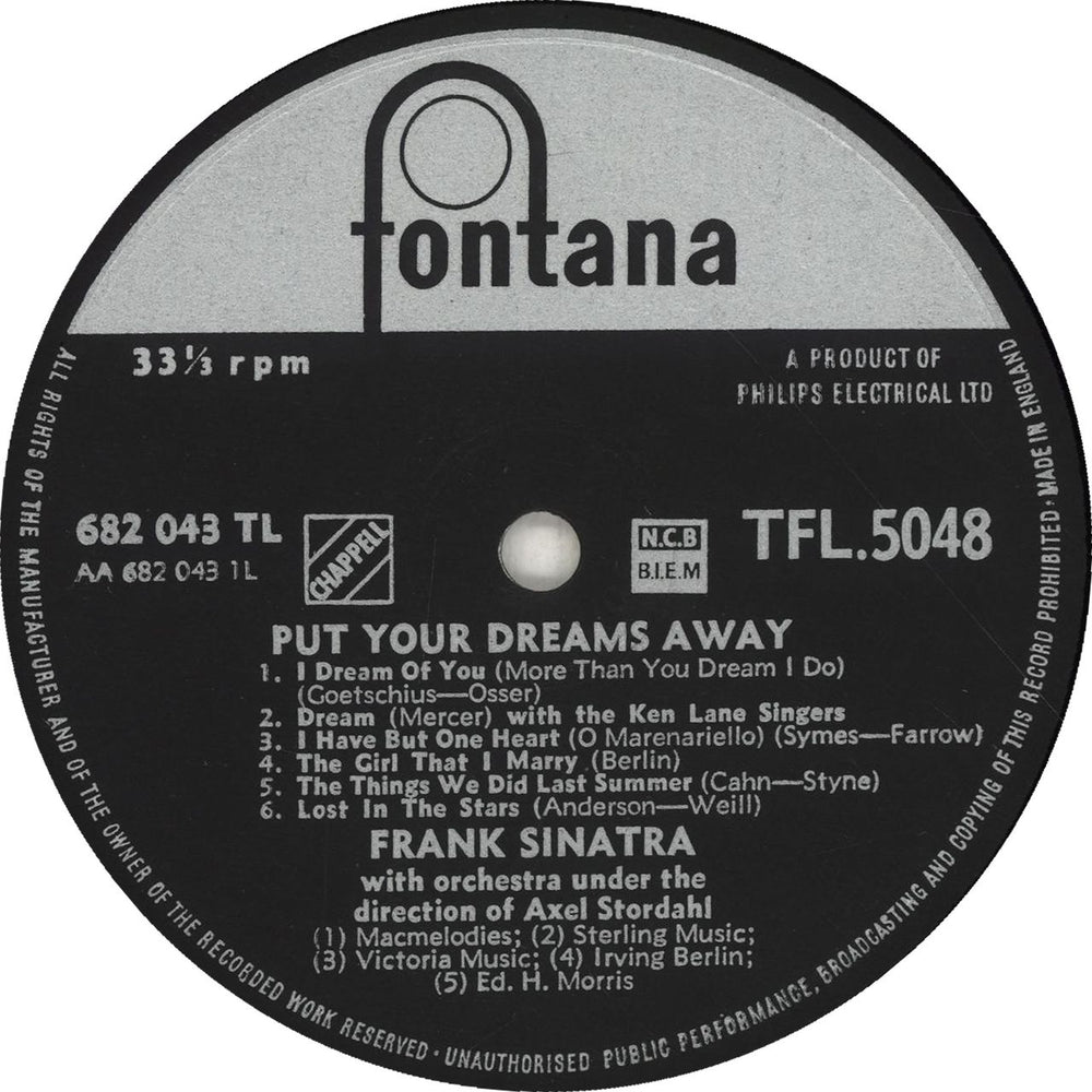 Frank Sinatra Put Your Dreams Away - EX UK vinyl LP album (LP record) FRSLPPU699124