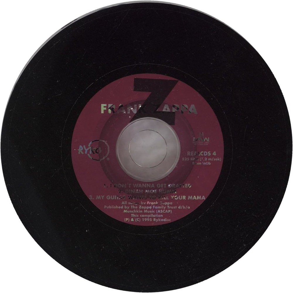 Frank Zappa I Don't Wanna Get Drafted - Card Swedish CD single (CD5 / 5") ZAPC5ID59653