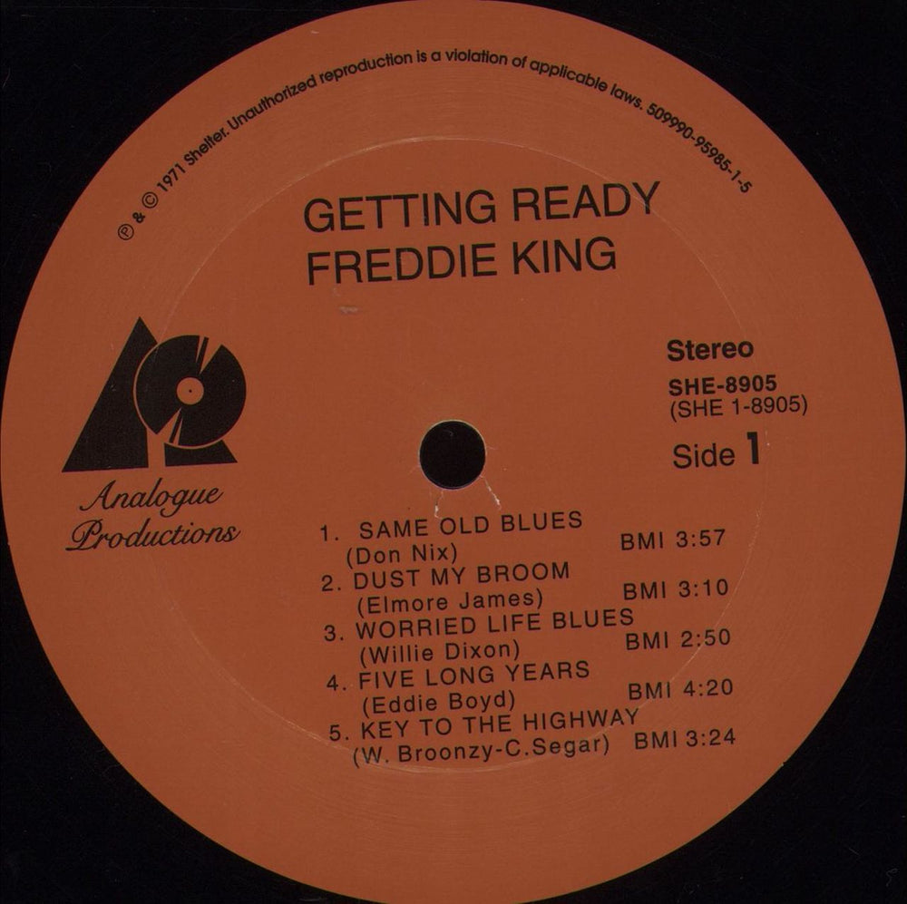 Freddie King Gettin' Ready - 200gram Vinyl US vinyl LP album (LP record) FDKLPGE682405