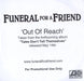 Funeral For A Friend Out Of Reach UK Promo CD single (CD5 / 5") CD-R