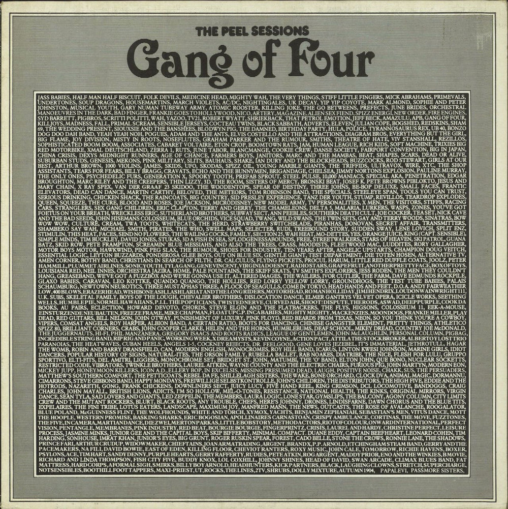 Gang Of Four The Peel Sessions - Mint UK 12" vinyl single (12 inch record / Maxi-single) SFPS008