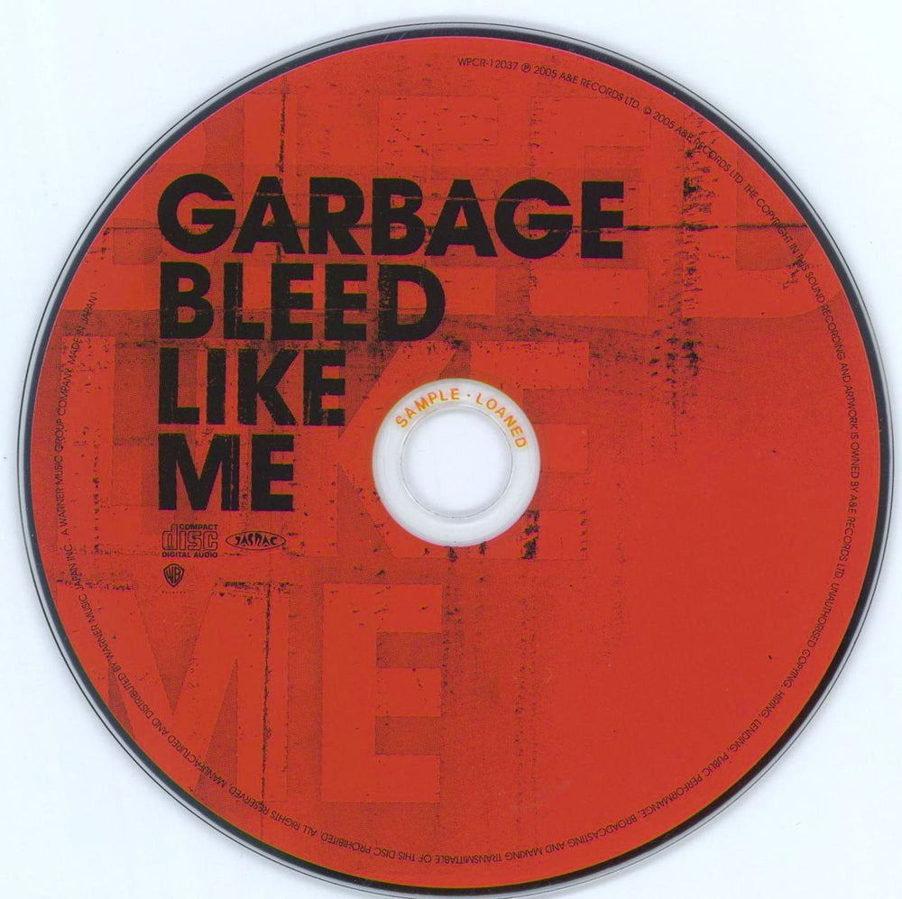 Garbage Bleed Like Me - Promo + Obi Japanese Promo CD album (CDLP) GBGCDBL653222