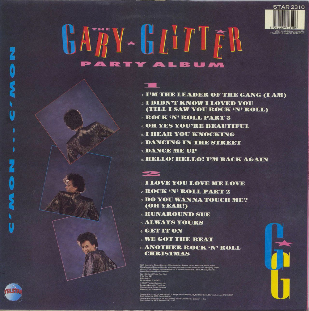 Gary Glitter C'Mon... C'Mon - The Gary Glitter Party Album UK vinyl LP album (LP record) 5014469123106