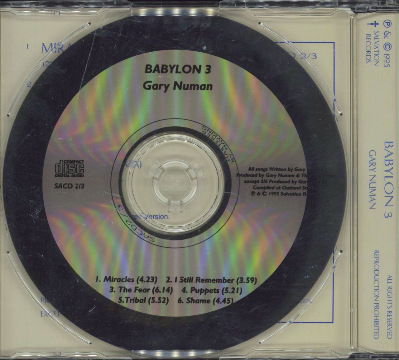 Gary Numan Babylon 3 UK CD single (CD5 / 5")