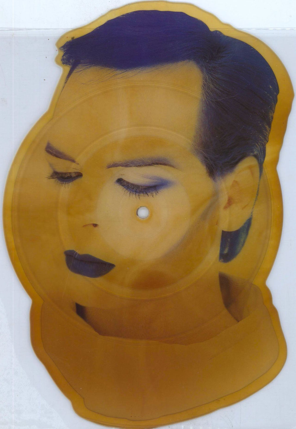 Gary Numan Berserker - Tea Stain UK shaped picture disc (picture disc vinyl record) NUP4