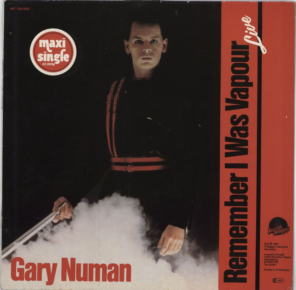 Gary Numan Remember I Was Vapour (Live) - EX German 12" vinyl single (12 inch record / Maxi-single) INT126.600