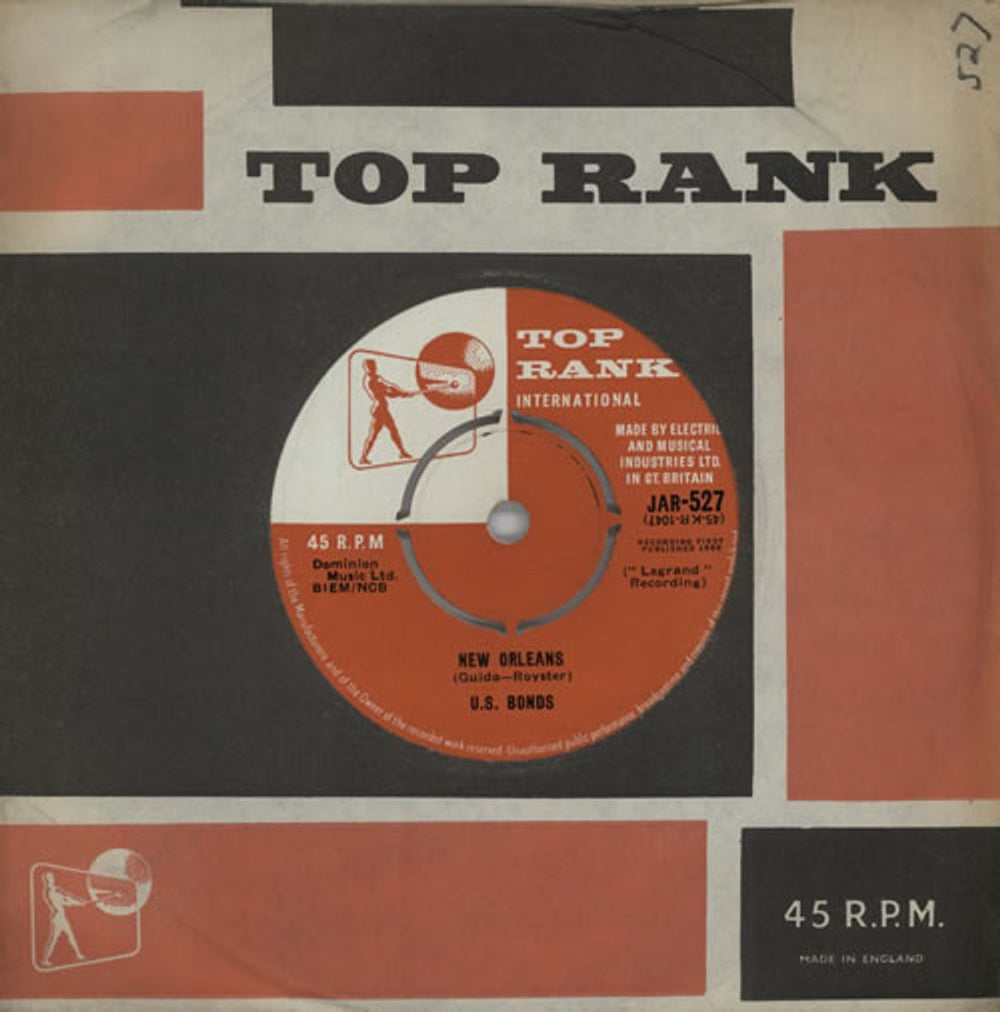 Gary U.S. Bonds New Orleans UK 7" vinyl single (7 inch record / 45) JAR-527