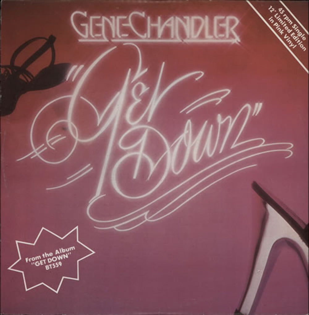 Gene Chandler Get Down - Pink Vinyl UK 12" vinyl single (12 inch record / Maxi-single) BTCL1040