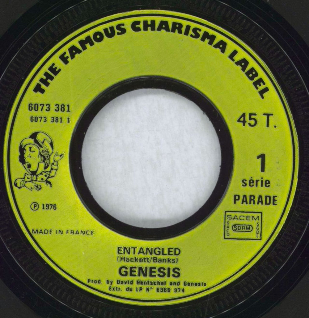 Genesis Entangled French 7" vinyl single (7 inch record / 45) GEN07EN113074