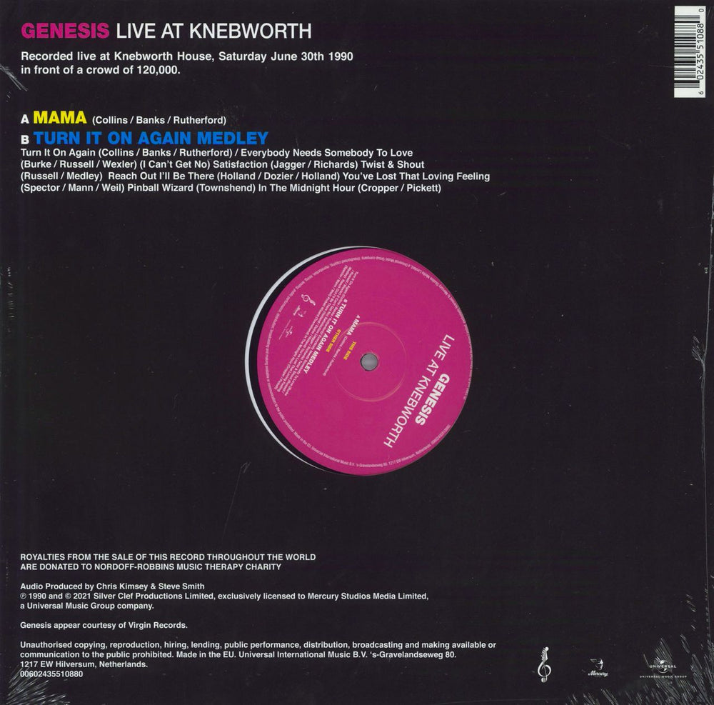 Genesis Live At Knebworth - RSD 2021 - Hand Numbered - Sealed UK 12" vinyl single (12 inch record / Maxi-single) GEN12LI770498