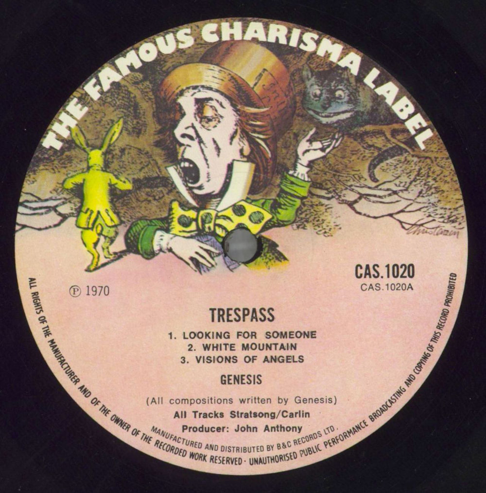 Genesis Trespass - 2nd - Textured + Insert - VG UK vinyl LP album (LP record) GENLPTR821135