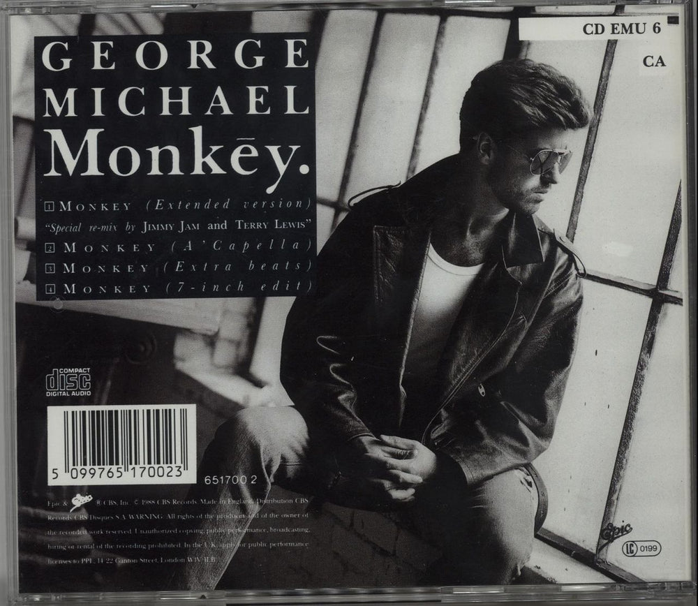 George Michael Monkey UK CD single (CD5 / 5") GEOC5MO11625
