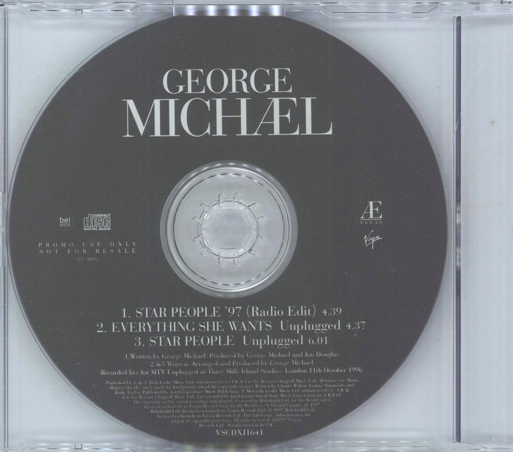 George Michael Star People UK Promo CD single