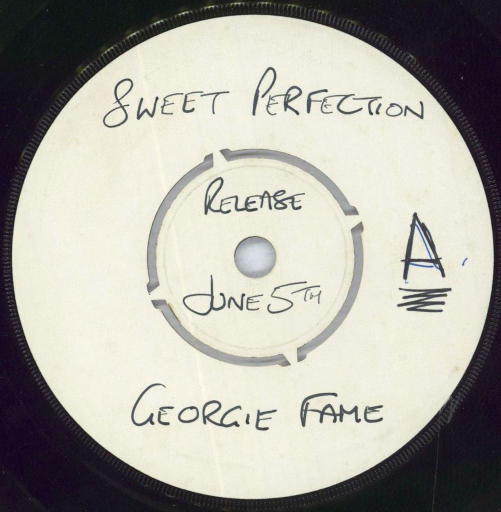 Georgie Fame Sweet Perfection - White Label UK Promo 7" vinyl single (7 inch record / 45) WIPX1548