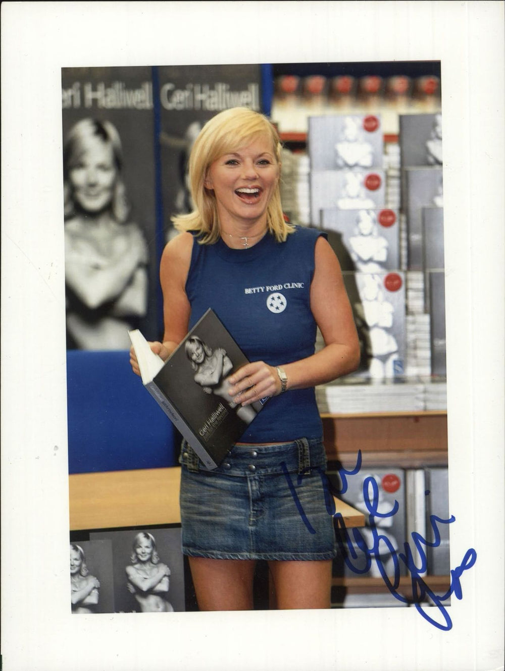 Geri Halliwell Autographed Photograph UK photograph SIGNED PHOTO