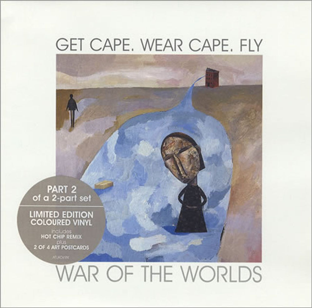 Get Cape. Wear Cape. Fly War Of The Worlds UK 7" vinyl single (7 inch record / 45) ATUK049X