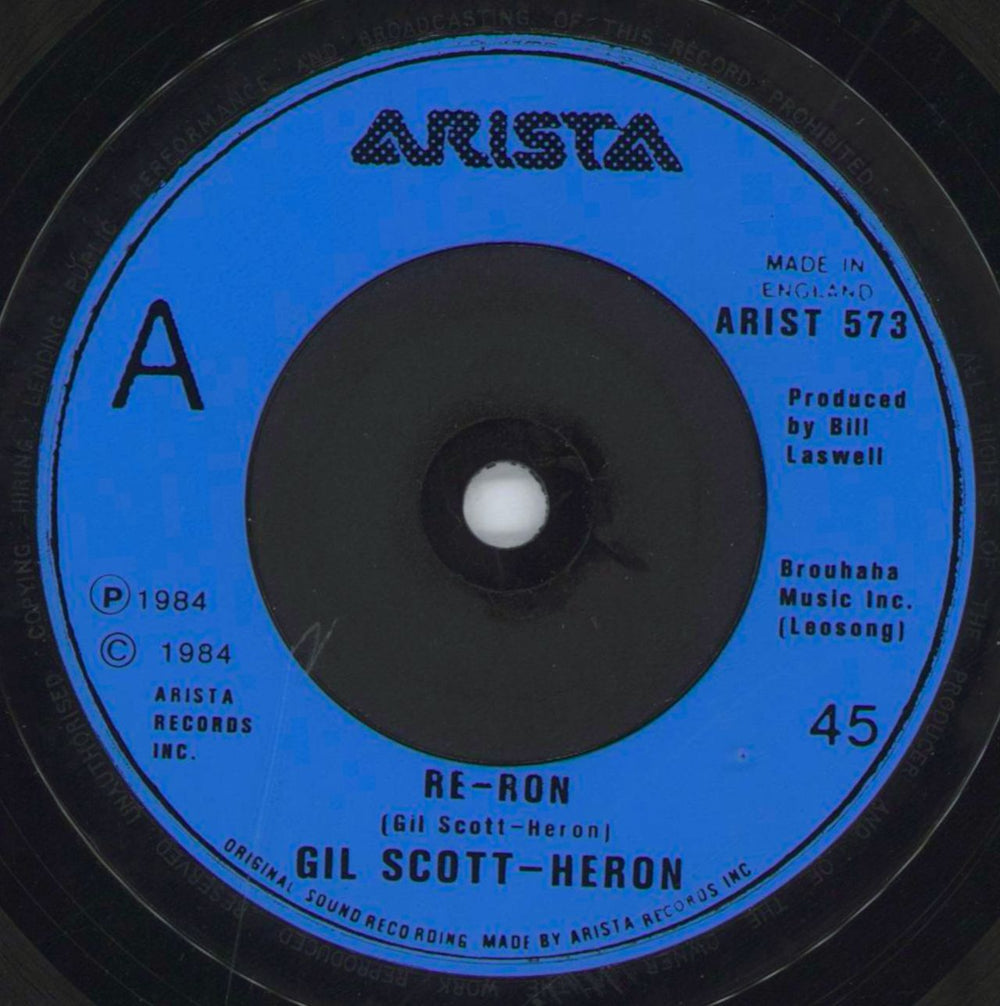 Gil Scott-Heron Re-Ron UK 7" vinyl single (7 inch record / 45) GSH07RE817069