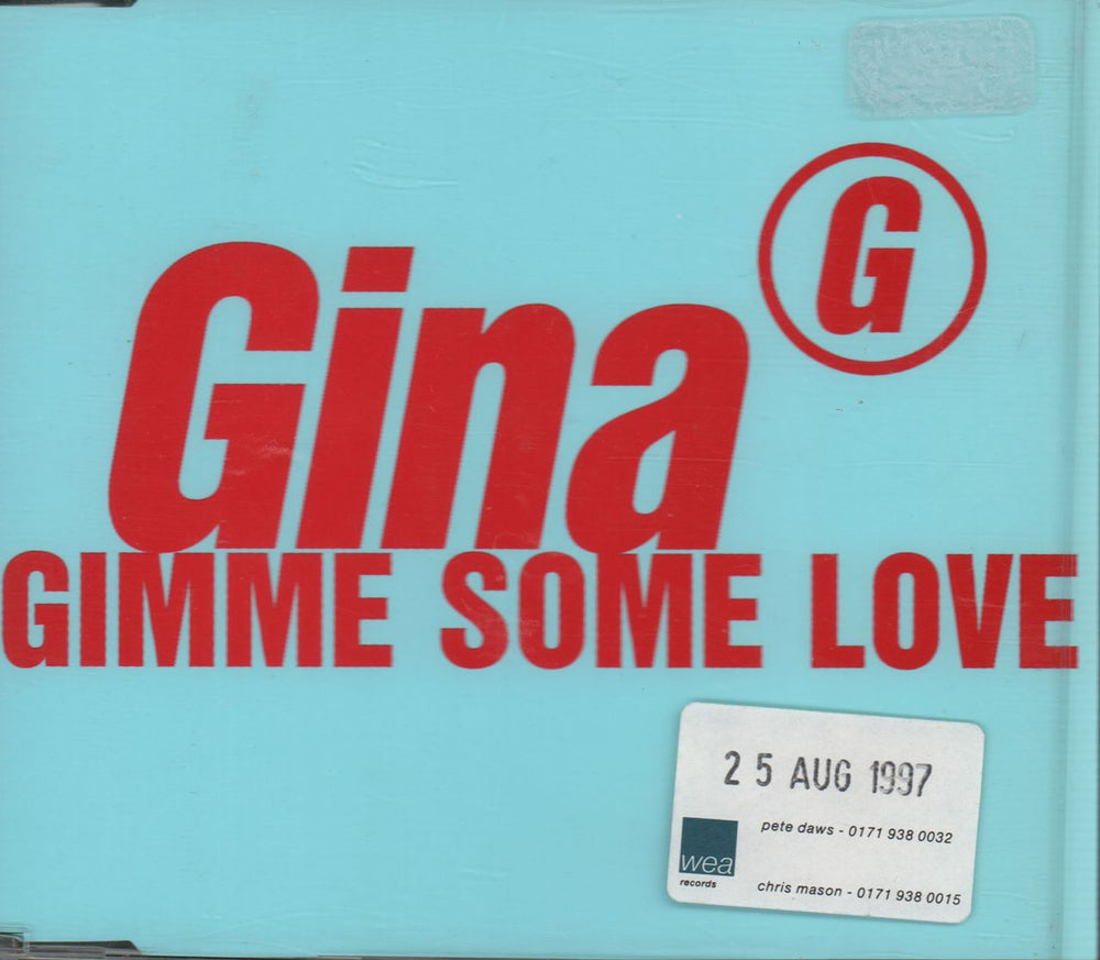 Gina G Gimme Some Love UK Promo CD single (CD5 / 5") WEA101CDDJ