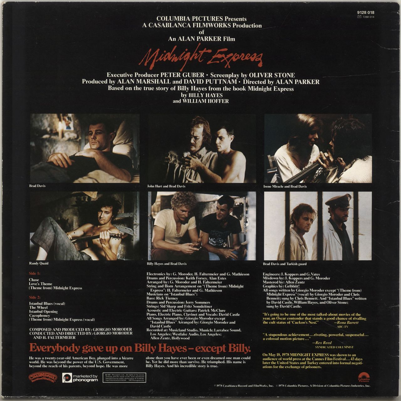 Giorgio Moroder Midnight Express UK vinyl LP album (LP record)