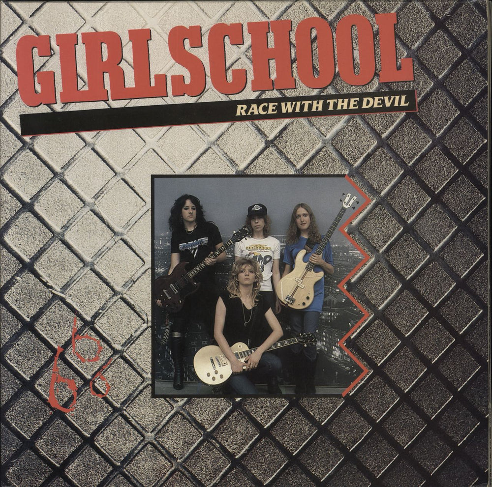 Girlschool Race With The Devil French 2-LP vinyl record set (Double LP Album) RAWLP013