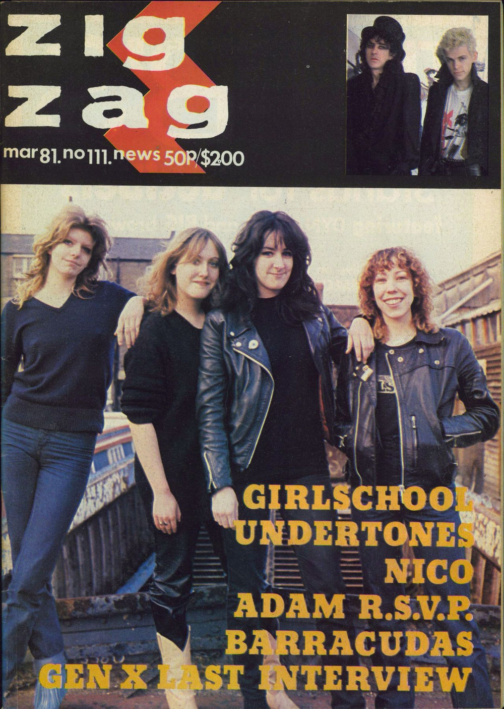 Girlschool Zig Zag Magazine No. 111 UK magazine #111